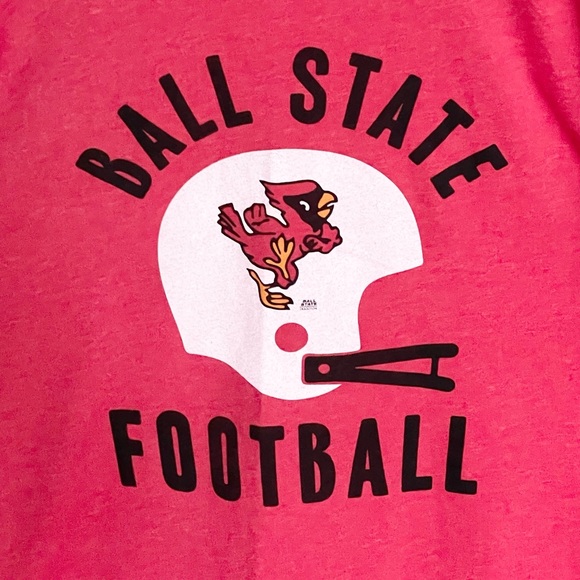 NEW Ball State University Football Cardinals Graphic Red T Shirt Adult size XL - Picture 3 of 6